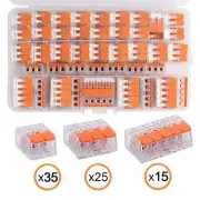 3x75pcs For 221 Electrical Connectors Wire Block Clamp Terminal Cable Reusable Mini Quick Home Wire Terminal Connector