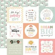 Thats My Girl Double-Sided Cardstock 12"X12"-4X4 Journaling Cards - 25 Pack
