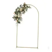 6.6 FT Wedding Arch Backdrop Stand for Parties, Balloon Arch 6.6FT*3.3FT Gold