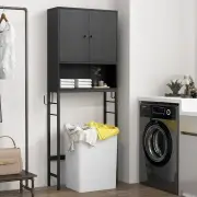 CostwayOver The Toilet Storage Cabinet Free Standing Toilet Rack-Black