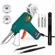 Soldering Iron Kit with Adjustable Temp 180-520°C 80W LED Digital Soldering Gun