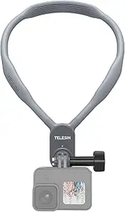 TELESIN Magnetic Neck Holder Mount for Go Pro, Selfie Holder Chest Shoulder Support, Video Vlog Necklace Lanyard Harness Body Strap for Go Pro Hero12 11 10 Insta360 X5 DJI Action Camera iPhone Android