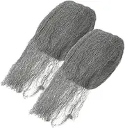 Gatuida 2 Pack Reusable Steel Wool Pads Coarse Cleaning for Wood Metal Wire Mesh Pad for Polishing Buffing