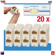 20 x RJ45 LAN Ethernet Connectors Female To Female Joiners - BARGAIN - Free Post
