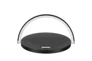 10W Wireless Charger Fast Charge Stand Wireless Charger Desktop LED Lamp Night Light Adjustable Phone Holder for iPhone 11 pro for Samsung Xiaomi Huawei BLACK COLOR
