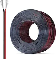 20Gauge-30Gauge Red Black Parallel Power Cable Tinned Copper Core (15ft-200ft) - Soft Electrical Wire Solid Wire Kit Low Voltage PVC Jacket UL Certification for LED Strip Light(15ft,30AWG)