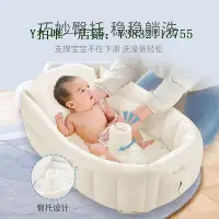 在飛比找Yahoo!奇摩拍賣優惠-澡盆 Richell利其爾嬰兒寶寶洗澡盆充氣型可坐躺折疊家用