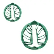 MONSTERA LEAF SET OF 2 SIZES CONCHA COOKIE CUTTERS MEXICAN SWEET BREAD PR1775