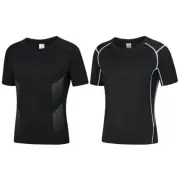 4-12Y Boys Compression Shirt Short Sleeve Undershirt Quick Dry Sports Baselayer