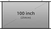 Smart Home Projector Screen Wall -Mounted Gray Anti -Light Reflector 60 84 100 120 inches Suitable for Home Theater Outdoor Projection Screens(100 inch)