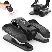 Desk Elliptical Machine, Compact Under Desk Exercise Pedal Stepper, Black/Red