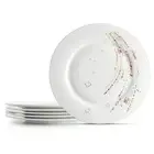 White Dinner Plates Set of 6, Ceramic Dinner Plates, Round Dessert White Plat...