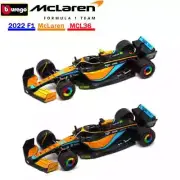 Bburago 1/43 2022 F1 Cars McLaren MCL36 Racing Cars Toys Alloy Vehicle Diecast