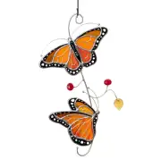 STAINED GLASS MONARCH Butterfly Suncatcher Butterfly Art Window Hanging Decor