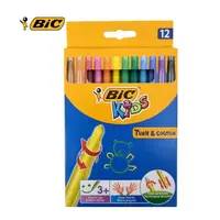 在飛比找momo購物網優惠-【BIC】12色旋轉蠟筆