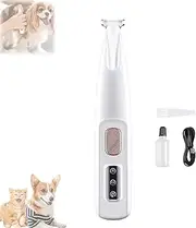 Funnyzoomies Pet Paw Trimmer, Dog Paw Trimmer, Waterproof with Led Light, Pet Shaver for Paw Eye Ears Face Rump, Low Noise (Model A)