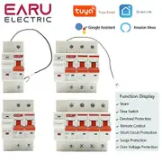 1P 2P 3P 4P TUYA APP WIFI Circuit Breaker Timer Voice Remote Control Smart Life Automatic Intelligent Interruptor WIFI Switch 63A
