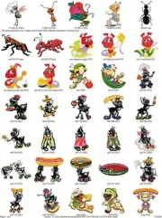 385 BEETLES ANTS BEES BUG COLLECTION EMBROIDERY MACHINE DESIGNS PES HUS JEF USB