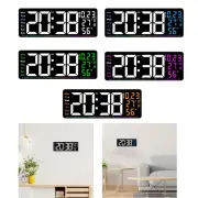 Digital Wall Clock Sturdy Home Decor LED Alarm Clock for Office Dorm Bedroom
