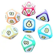 7PCS Mushroom Party Tabletop Role-Playing Game Dice,Cool Games DND Dice Set D D Family Tabletop Dice As Shown