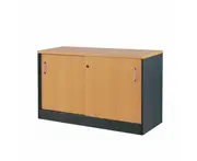 Mantone Credenza Sideboard Office Storage Cabinet - 120cm - Select Beech/Ironstone