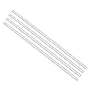6mmx500mm Clear Round Bubble Solid Acrylic Round Rod PMMA Extruded Bar 4Pcs