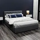 Artiss Bed Frame Double Size Gas Lift Base With Storage Charcoal Fabric