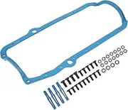 Oil Pan Gasket Rms Rubber W/Steel Core Oil Pan Gasket Fits OS34510T Replacement for C&hevy SBC 305 350 327 Engine 1955‑1985