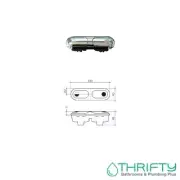 Caroma Series 2000 Chrome Toilet Cistern Button 405167C bezel & screw included