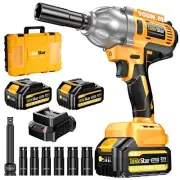 TaskStar Cordless Impact Wrench 1/2 Inch, 900N.m(664ft-lbs) High Torque Brush...