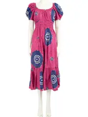 Abstract Print Midi Dress