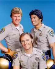 8x10 Photo of Television star Erik Estrada, Larry Wilcox & Robert Pine "CHiPs"
