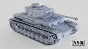 NSM Panzer IVF2, 1/56th Scale,28mm For Bolt Action.