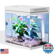 Craftsboys Fish Tank, 4 Gallon Nano-Aquarium, Upgrade Filter System and LED L