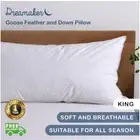 Dreamaker Lightweight Cozy Goose Feather & Down Lofty And Lush King Pillow