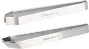 Fish Bone Tweezers Pin Japanese Global Set, 2 pcs,Stainless Steel, Pliers Curved Non-slip Grip Remover Slant Tongs Bones Tweezer Kitchen Tool Flat Cooking Fishbone Home Restaurant Puller Pick-Up Craft