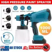 Cordless High Pressure Spray Gun 1000ML Airless Paint Sprayer Makita 18V Battery