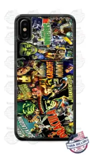 Dracula Frankenstein Scary Vintage Poster Phone Case For iPhone Samsung Google