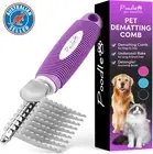 Poodle Pet Dematting Fur Rake Comb Brush Tool - with Long 2.5" Steel Safety Blad