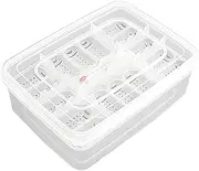 Reptile Incubation Egg Trays,16 Grids Transparent Reptile Egg Incubator - Incubation Box, Hatching Tray, Hatching Case for Gecko Lizards Lions Mane