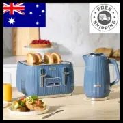 Sunbeam Toaster and Kettle radiance 4 slice 1.7L Blue Set Kitchen Appliance