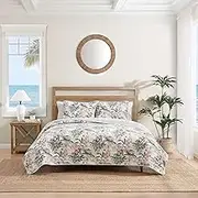 Tommy Bahama - King Quilt Set, Super Soft Bedding with Matching Shams, Botanical Home Essentials Bahama Fronds Beige, King
