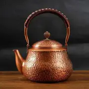 Copper Tea Kettle 1300ml Stovetop Teapot Tea Lovers Gift Handcrafted Hammered