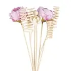 8Pcs Artificial Pink Flower Rattan Reed Sticks Aroma Diffuser Refill Fragrances