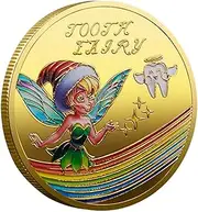 Metal Commemorative Coin - Souvenir Coin, Collector Coin | Iron Metal Fairy Lost Teeth Reward Coin, Children Non-Circulating Coin, Color Printed Teeth Change Souvenir for Collection, Playing