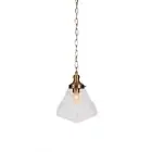 Toltec Juno Chain Hung Pendant, Brass, 9.75" Clear Bubble Glass - 99-NAB-4710