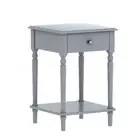 NNEDPE Esther Bedside Table with Drawer - Grey