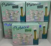 Prosecco Ping Pong Adult Drinking Game 5 Sets of 12 Glasses & 3 Balls New In Box