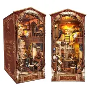 Flever Dollhouse DIY Book Nook Miniature Kit, Bookshelf Insert Decor, 3D Wood...