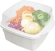 Microwave Vegetable Steamer - Microwave Rice Cooker | Microwave Bowl, Microwave Cookware, Multipurpose Food Container for Vegetables Preparing Fish